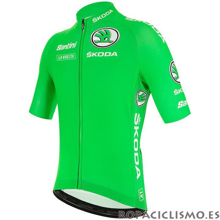 2020 Maillot Vuelta Espana Tirantes Mangas Cortas Verde
